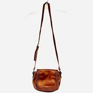 Classic Bohemian Brown Crossbody Bag with Adjustable Strap